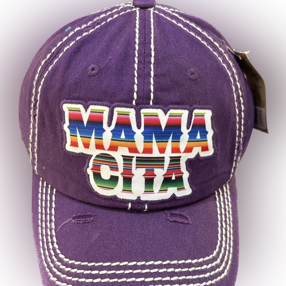 KBETHOS Accessories - New Mamacita Hat. Purple w/ White Stitching.